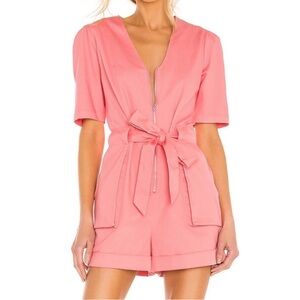 🌸💓XXS GOOD AS NEW BCBGeneration womens Tie Waist Romper in coral 🪸